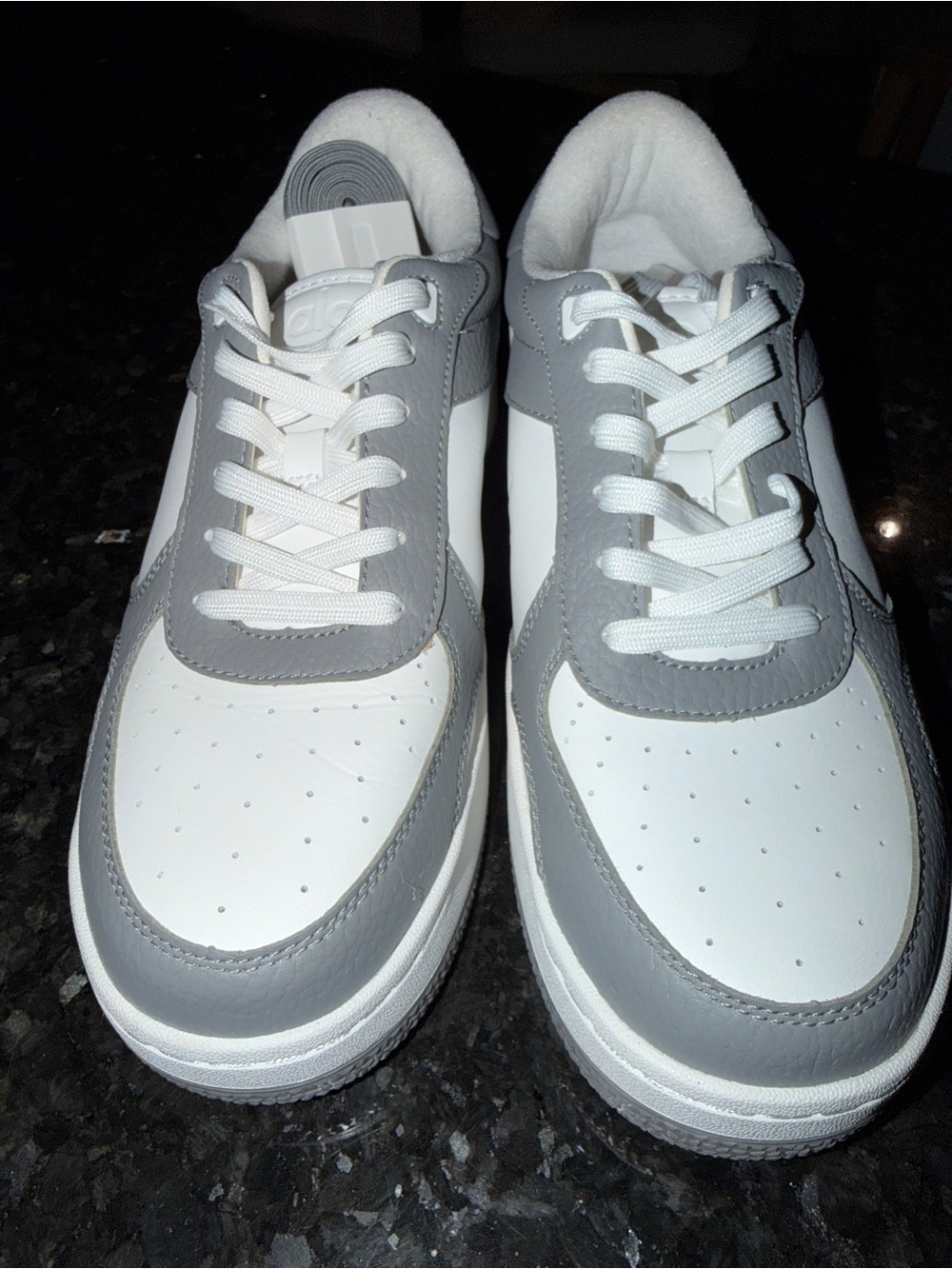 ALO Yoga Men's White and Gray Low-Top Sneakers